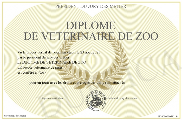 diplome zoo
